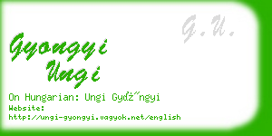 gyongyi ungi business card